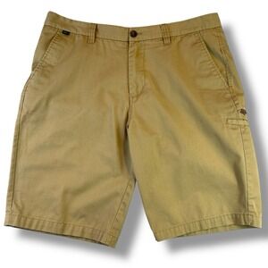 Fox Racing Shorts Men Size 38 Khaki Chino Casual Skate Walk Motocross Flat Front